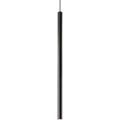 Lampadario A Sospensione Moderno Ultrathin Metallo Nero Led 12W 3000K Ip20