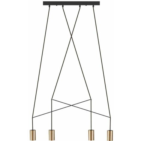 Lampadario a sospensione Nowodvorski Imbria ottone nero 4xGU10
