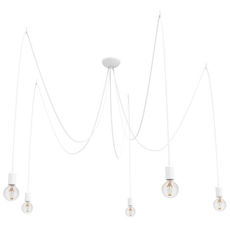 Lampadario a sospensione Nowodvorski Spider bianco 5xE27 9744