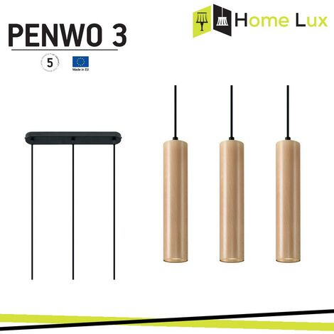 LAMPADARIO A SOSPENSIONE PENWO3 3XGU10 IN LEGNO