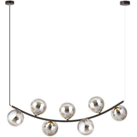 Lampadario a sospensione RITZ 7 luci nero grafite Emibig
