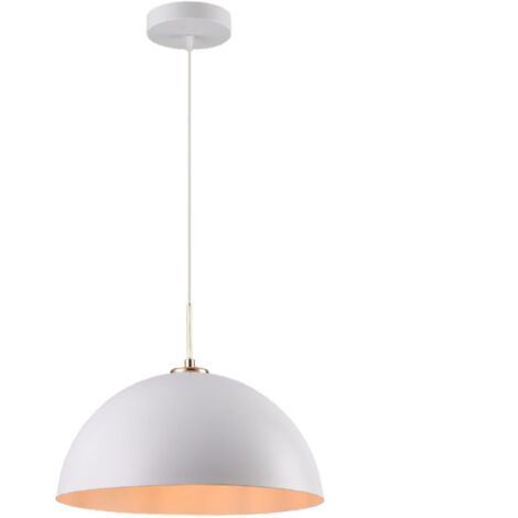 Lampadario a sospensione stile contemporaneo in metallo pendente con attacco E27 luce tavolo cucina ristorante di colore nero o bianco