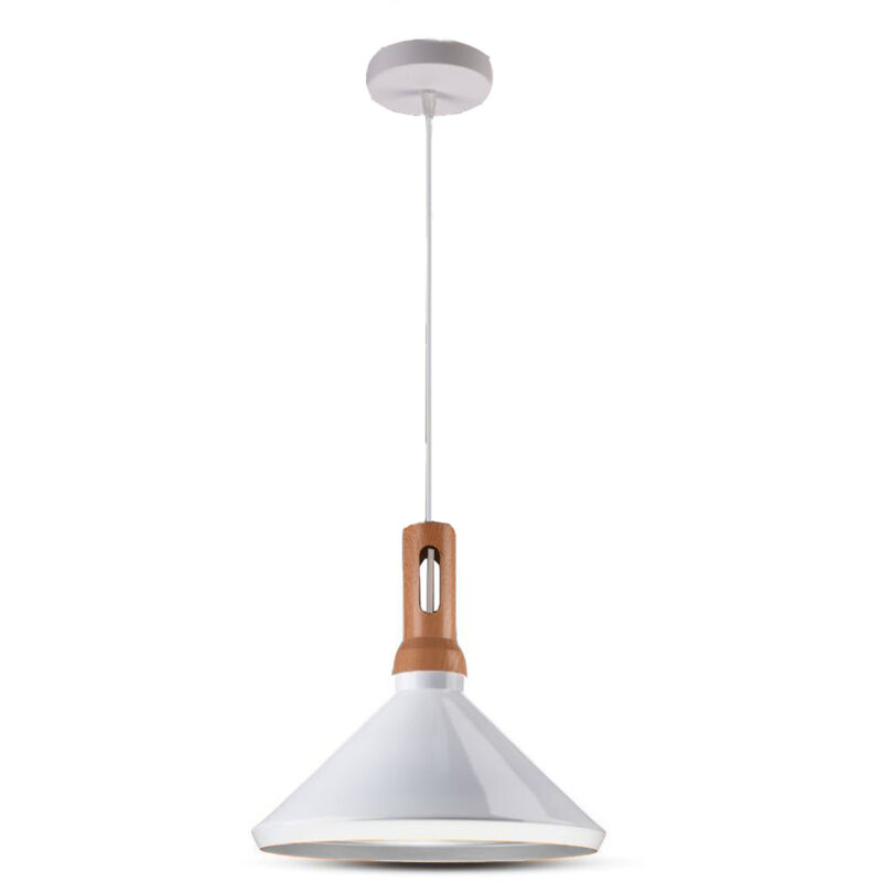 Image of Vetrineinrete - Lampadario a sospensione stile industriale lampada pendente attacco E27 luce tavolo cucina di colore nero o bianco