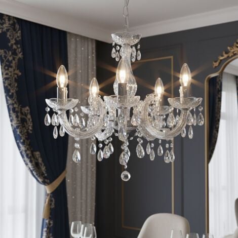 LAMPADARIO A SOSPENSIONE TOOLIGHT EBT001-5CP CHROME