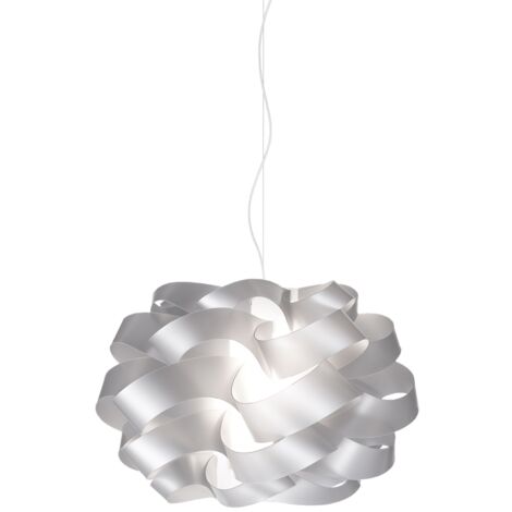 Lampadario a sospensione tre luci CLOUD Argento diametro 75x h50cm