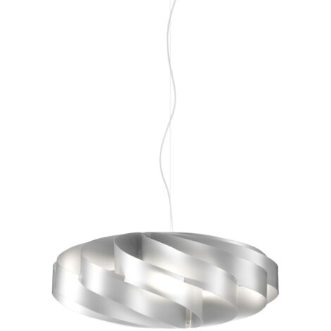 Lampadario a sospensione una luce Argento 50x50xH22cm