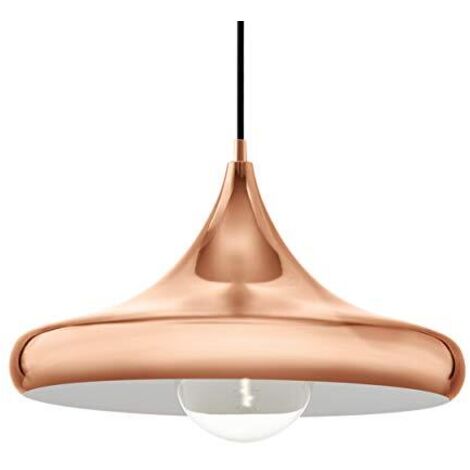 Lampadario A Sospensione Vintage Coretto 2 Acciaio Rame 1 Luce E27