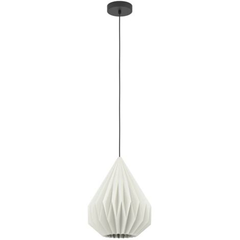 Lampadario A Sospensione Vintage Minting Piccolo Acciaio Nero Bianco 1 Luce E27