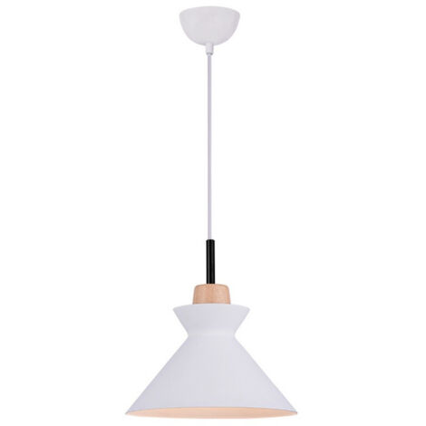 LAMPADARIO A SOSPENSIONE Zambelis BIANCO E DECORAZIONE IN LEGNO