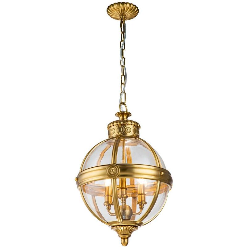 Lampadario Adams E14 40W Acciaio, vetro