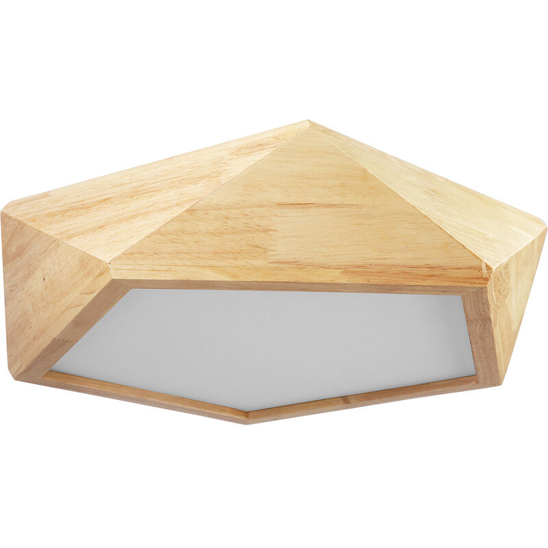 Image of Privatefloor - Lampada a soffitto - Montatura a Incasso Stile Scandinavo - Akira Legno naturale - Legno - Legno naturale