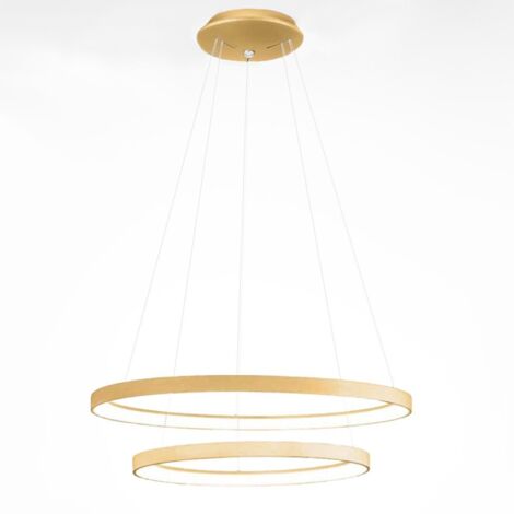 Lampadario anelli gea luce krizia s2 o 88w led alluminio sospensione