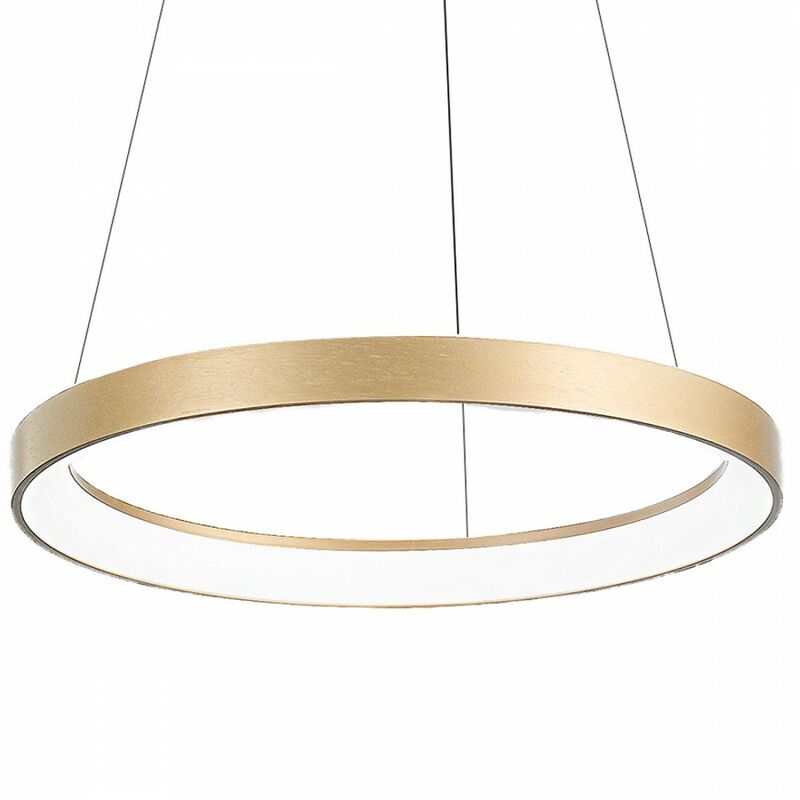 Image of Lampadario anello gea luce krizia sg o 60w led 4600lm 3000°k dimmerabile alluminio oro classico interno