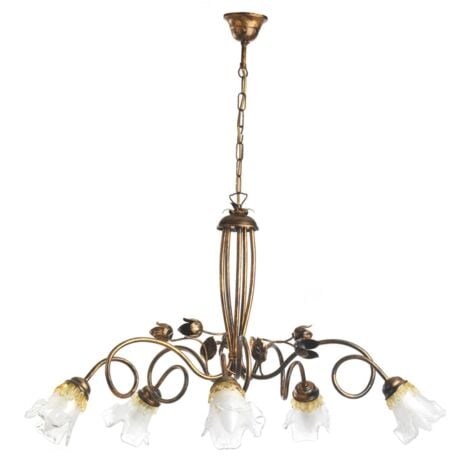 lampadario "arianna" 5 luci bronzo, e14