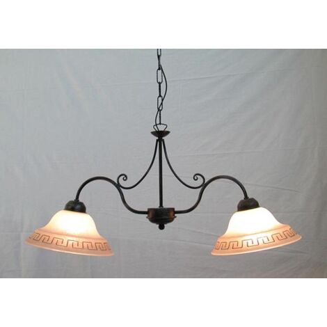 LAMPADARIO BILANCERE ATENA 2 LUCI LANTERNE LAMPIONE APPLIQUE