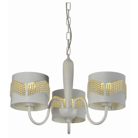 Lampadario Candellux Antonio in metallo bianco/oro 3xE27 Ø50cm