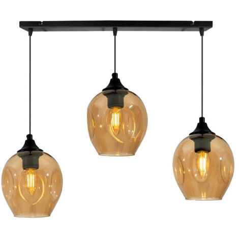 Lampadario Candellux ASPA 3 luci E27 40W nero bronzo