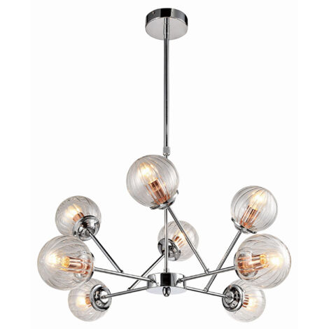 Lampadario Candellux Best 38-67289 cromo 8xE14 vetro