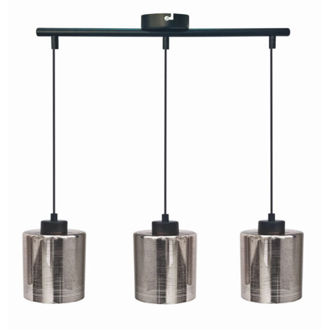 Lampadario Candellux COX 33-53886 nero vetro cromo 3xE27