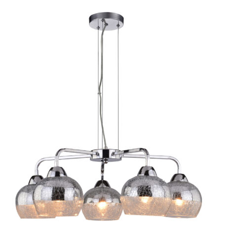 Lampadario Candellux Cromina 35-56375 5xE27 cromo vetro
