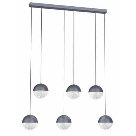 Lampadario Candellux Furni 6 LED integrati grigio 4000K