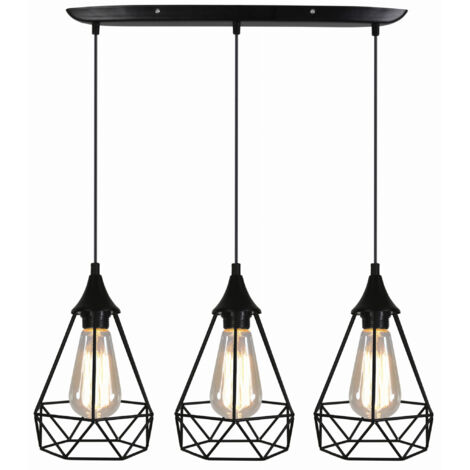 Lampadario Candellux Graf 33-62901 nero 3xE27 industriale loft