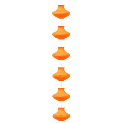 Lampadario Candellux GRIFF 6xE14 arancio in carta 200cm