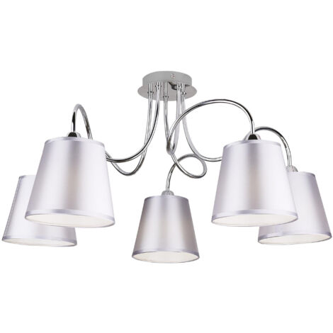 Lampadario Candellux LUK 35-70753 5xE14 cromo tessuto