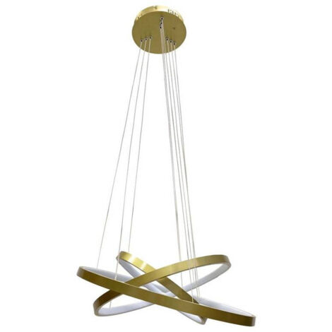 Lampadario Candellux LUNE 3 luci LED ottone/bianco