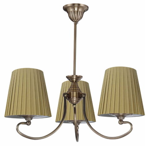 Lampadario Candellux Mozart 33-33970 3xE27 ottone beige