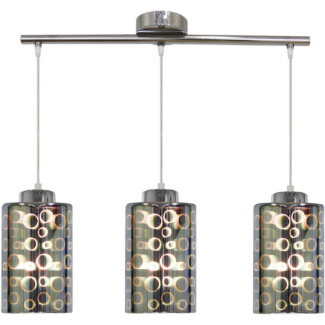 Lampadario Candellux Nocturno 33-57709 3xE27 cromo vetro