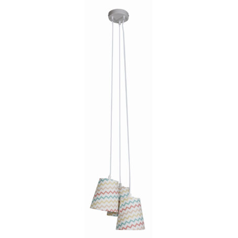 Lampadario Candellux River 33-62932 bianco 3xE27 tessuto