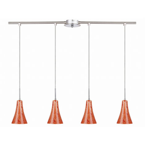 Lampadario Candellux RUFI 4 luci E14 satinato arancio
