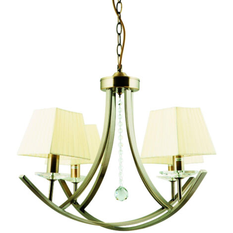 Lampadario Candellux Valencia 34-84555 4xE14 ottone ecru