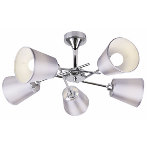 Lampadario Candellux VOX 35-70630 cromo 5xE14 tessuto