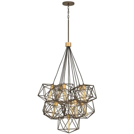 Lampadario Classico Astrid Acciaio Bronzo Metallico Opaco Oro Deluxe 11 Luce E27