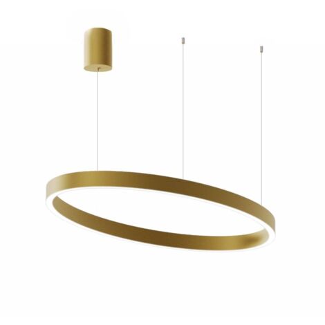 Lampadario classico gea luce criseide s1p ovale fcrso8o led oro alluminio silicone
