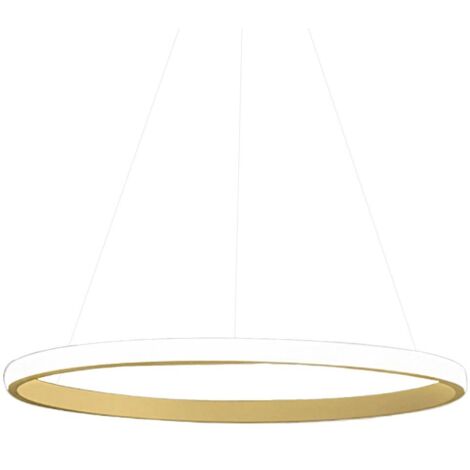 Lampadario classico gea luce iole s1 oro 28w led alluminio sospensione