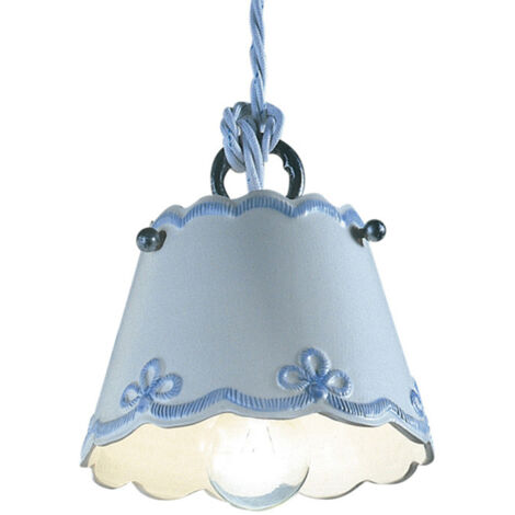 Lampadario Classico Ravenna Metallo E Ceramica Nero Sfumato Argento 1 Luce E14