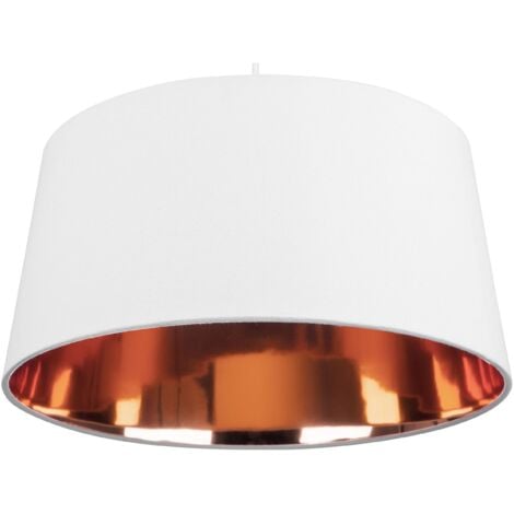 Lampadario Color Bianco e Rame Struttura a Campana Stile Moderno Kallar
