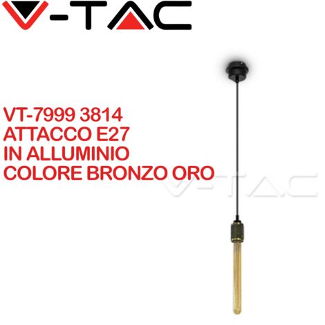 LAMPADARIO CON PORTALAMPADA BRONZO DORATO FIGURATO