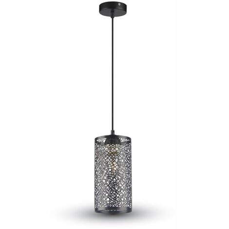 LAMPADARIO CON PORTALAMPADA MATT NERO
