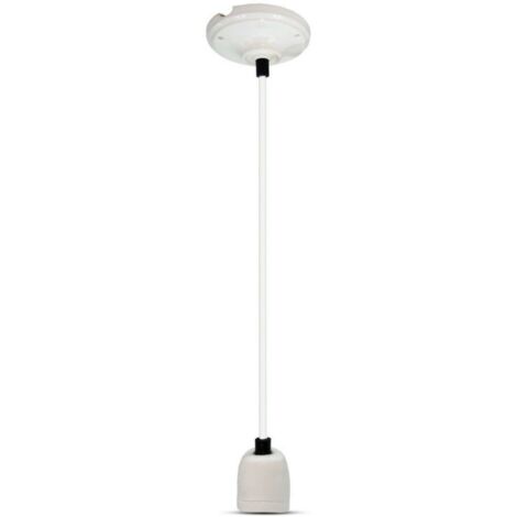 LAMPADARIO CON PORTALAMPADA PORCELLANA BIANCO