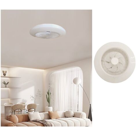 Lampadario con ventilatore da soffitto plafoniera led e telecomando luce bianca naturale calda