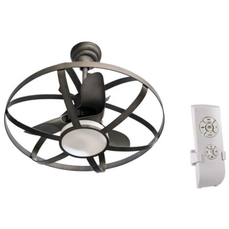 LAMPADARIO CON VENTILATORE E LUCE A LED CON TELECOMANDO 86 X 84CM