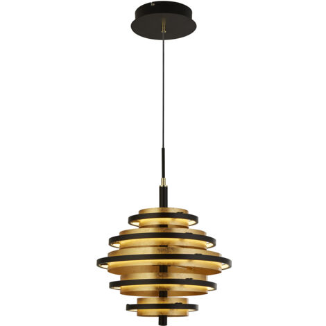 Lampadario Contemporaneo Alveare Acciaio Nero Alluminio Ottone Led 33,9W 2700K