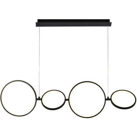 Lampadario Contemporaneo Circo Acciaio Bianco Policarbonato Nero Led 40,7W 3000K