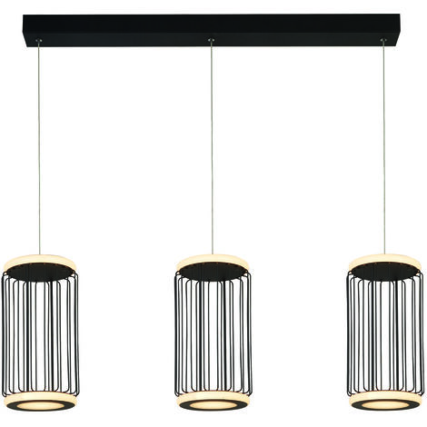 Lampadario Contemporaneo Circolo Alluminio Bianco Silicone Nero Led 35W 3000K