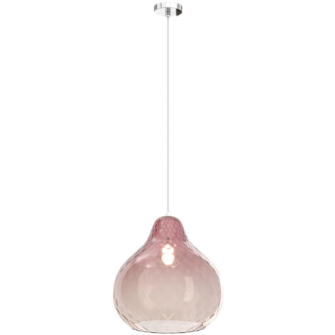 Lampadario Contemporaneo Dress Metallo Cromo Vetro Grande Ruggine 1 Luce E27