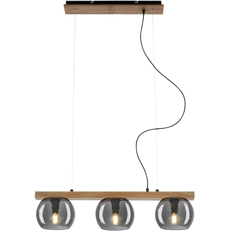 Lampadario Contemporaneo Kyro Metallo Nero 3 Luci E14